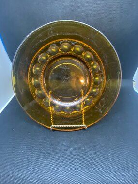 Indiana Glass Honey Gold Thumbprint Luncheon size plate